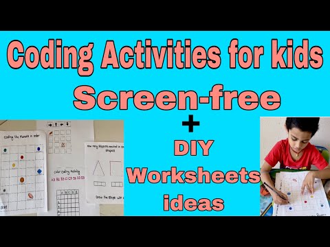 Coding Activities for Kids/ 4 Simple and Easy Screen Free Activities for 4 - 8 yrs old