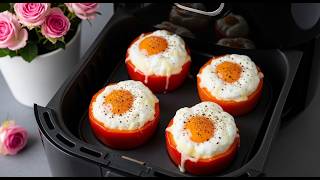 I Stuffed Bell Peppers with Cloudy Foamy Eggs in the Air Fryer—The Result Was Incredible!