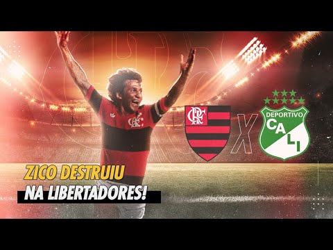 Zico brilhou! Dois gols dele e Mengão na final! (Flamengo 3 x 0 Deportivo Cali - Libertadores 1981)