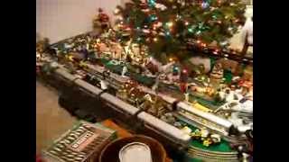 preview picture of video 'Christmas Trains Lionel Polar Express with Santa Fe Helper'