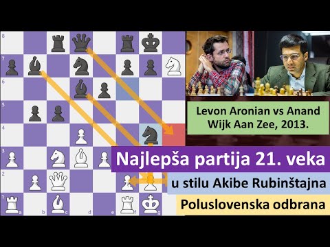 Najlepša partija 21.veka u stilu Akibe Rubinštajna - Levon Aronian vs Anand - Poluslovenska odbrana