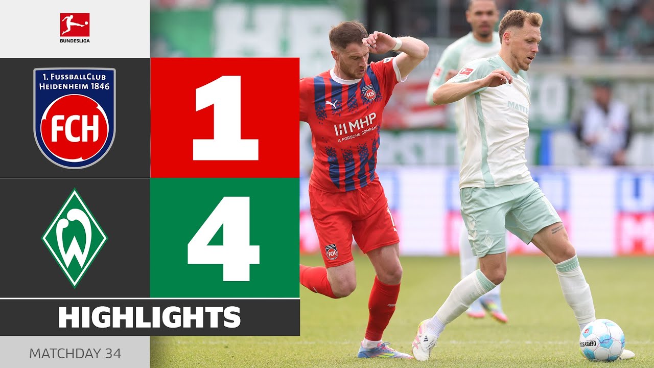 HEIDENHEIM - WERDER BREMEN | Highlights | Matchday 34 – Bundesliga 2024/25