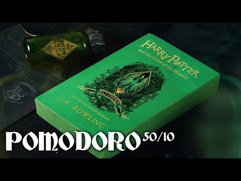 SLYTHERIN Ambience | POMODORO 50/10 STUDY Session | Harry Potter Ambience Sounds & ASMR