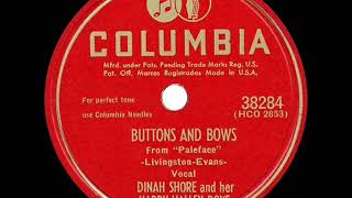 1948 OSCAR-WINNING SONG: Buttons And Bows - Dinah Shore