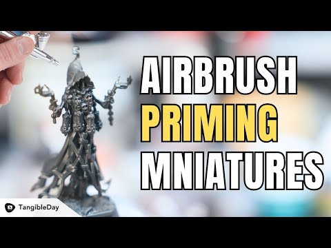 How to Airbrush Prime Miniatures (Simple Tips with Vallejo Surface Primer)