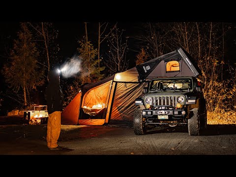 Ep. 5: Winter Camping Begins with Skycamp Annex Plus [iKamper Skycamp 3.0, Truck Camping]