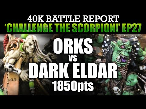 Orks vs Dark Eldar WH40K BatRep CTS27: ARENA OF DEATH! 1850pts | HD