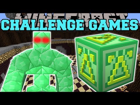 Minecraft: GIANT EMERALD GOLEM CHALLENGE GAMES - Lucky Block Mod - Modded Mini-Game