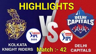 KKR vs DC IPL 2020 Match 42 Full Match Highlights | dc vs kkr highlights | ipl 2020 highlights