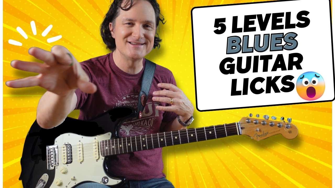 Five Levels of Blues Guitar Licks from Easy to Advanced!