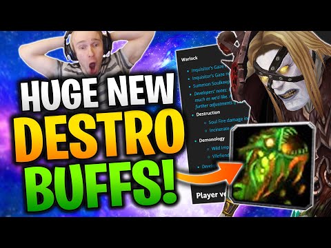 NEW Destro Warlock BUFFS! Chaos Bolt SCARY AGAIN! - Dragonflight Balance Patch (Cobrak WoW)