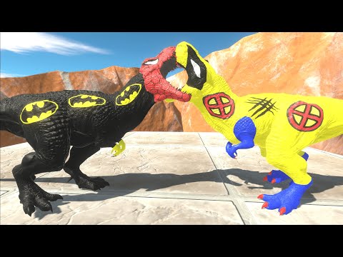WOLVERINE T REX MOUNTAIN DEATH CLIMB - Animal Revolt Battle Simulator