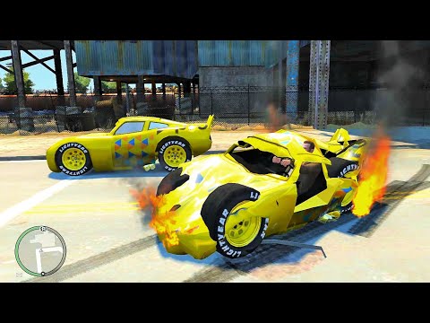 New Lightning McQueen Pro Physics Testing Ep. 1 GTA 4 Car Mods