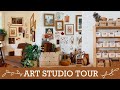 Art Studio Tour Natural Boho Cottage Cozy Art Studio