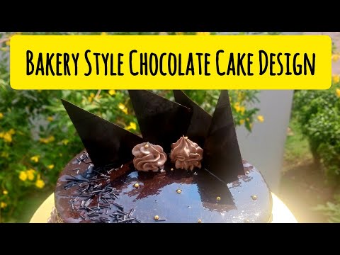 Bakery Style Chocolate Cake Design 🎂 Shiny Chocolate Loaded Cake 🎂 #cakedecoration #viral