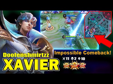100% Impossible Comeback!  Xavier Rank Hard Carry by Doofenshmirtzz  Mobile Legends