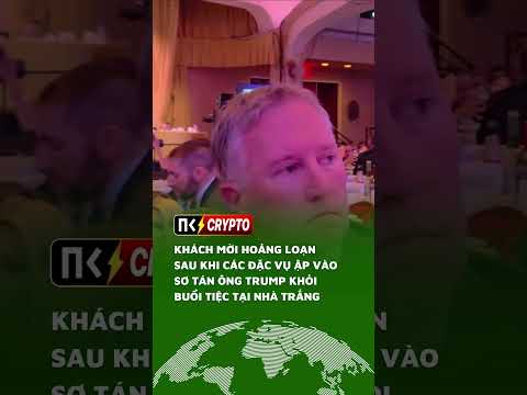 Khách mời hoảng loạn sau khi các đặc vụ ập vào buổi tiệc để sơ tán khẩn cấp ông Trump