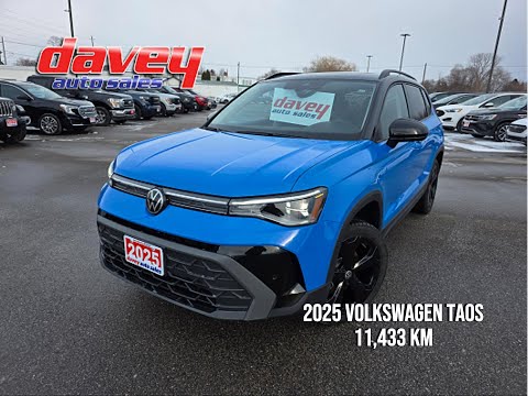 2025 Volkswagen Taos Comfortline Black Edition 4MOTION in Blue for sale at Davey Auto Sales Oshawa South in Oshawa, ON
