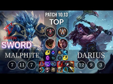 GRF Sword Malphite vs Darius Top - KR Patch 10.13