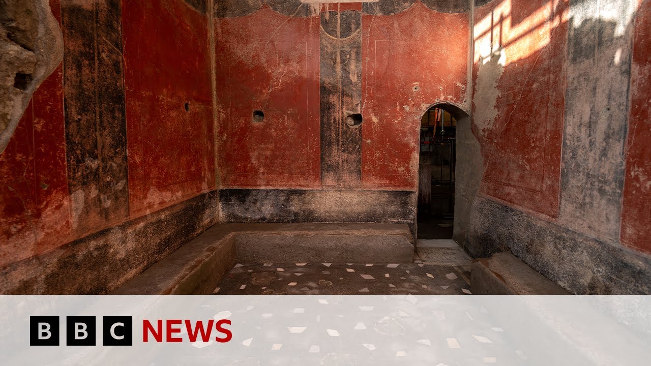 Archaeologists make ‘once-in-a-century’ discovery at Pompeii | BBC News