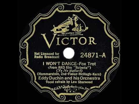 1935 HITS ARCHIVE: I Won’t Dance - Eddy Duchin (Lew Sherwood, vocal)