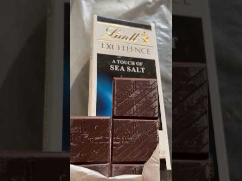 LINDT DARK CHOCOLATE WITH SEA SALT#chocolate #youtubeshorts #seasalt #darkchocolate #lindtchocolates