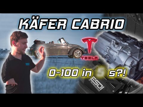 VW KÄFER 1303 CABRIO ELEKTROUMBAU TEIL 7 | TESLAUMBAU PROBEFAHRT | ESDI EV