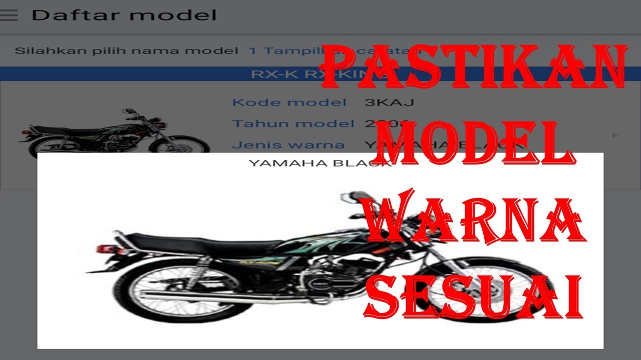 Putar video CARA MEMASTIKAN WARNA ASLI RX KING | APLIKASI KATALOG YAMAHA sekarang CARA MEMASTIKAN WARNA ASLI RX KING | APLIKASI KATALOG YAMAHA