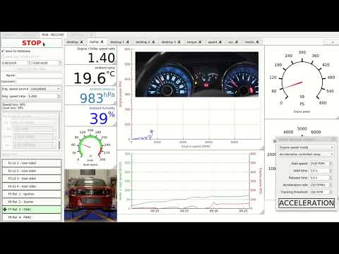 Ford Mustang on MAHA with PEREK dyno controller - ramp mode