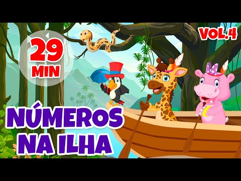 Números na Ilha (Desenho Infantil) Vol. 4 - Giramille 29 min | Desenho Animado Musical