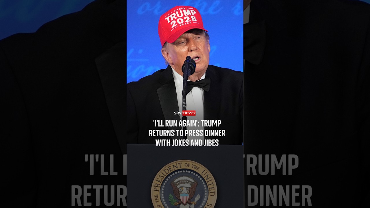 Video: Trump jokes about 2028 run at rescheduled WHCA dinner after April shooting