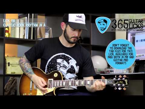Lick 118/365 - Classic Rock Rhythm in A | 365 Guitar Licks Project