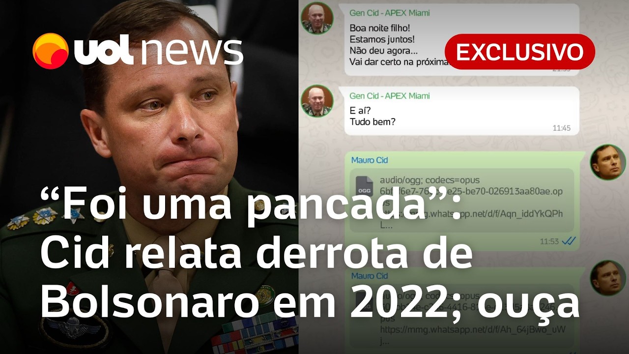 Mauro Cid conta para o pai bastidores da derrota de Bolsonaro em 2022: 'Foi uma pancada'; áudio