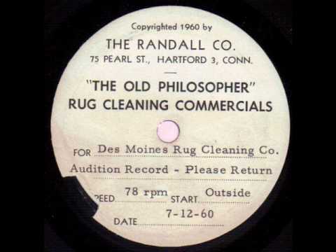 Eddie Lawrence, The Old Philosopher, 1960 Rug Cleaning Commercials