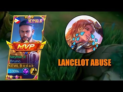 LANCELOT ABUSE!!!! BRUNO HIGH DAMAGE HACK!!! | BRUNO BEST BUILD AND EMBLEM - MLBB