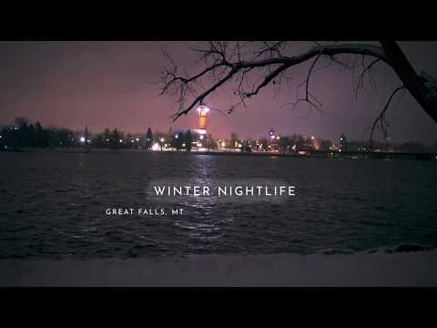 Amazing Winter Nightlife- Great Falls, Montana