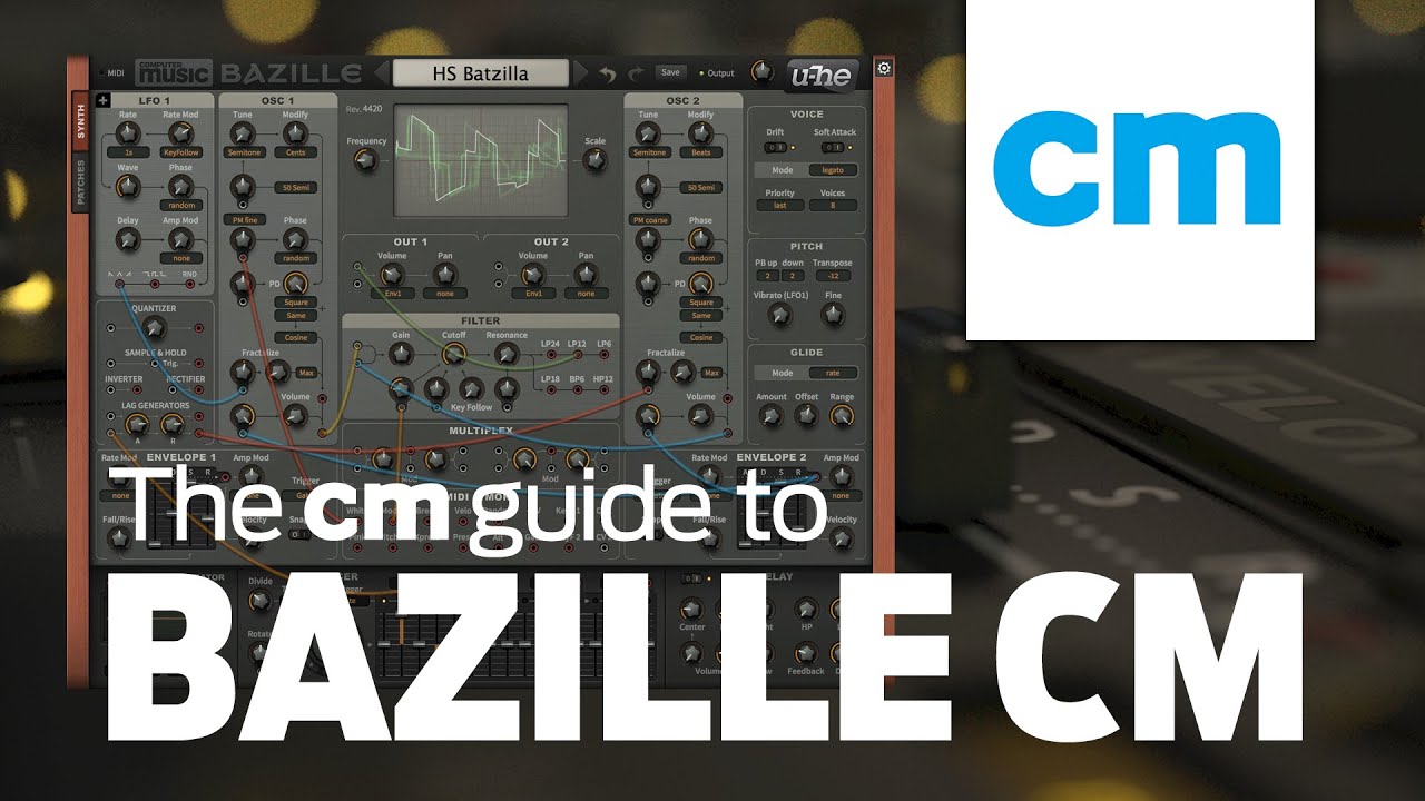 Patching your first sound with u-he Bazille CM - YouTube