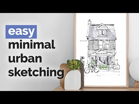 3 steps to stunning minimal urban sketching