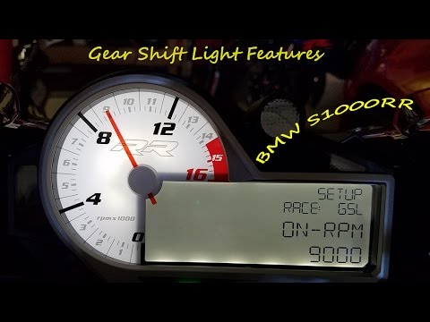 2016 BMW S1000RR Gear Shift Light Settings