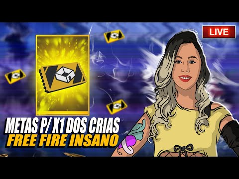 FREE FIRE AO VIVO 🔥 METAS P/ X1 DOS CRIAS E 4X4 | GO 11K 🔥