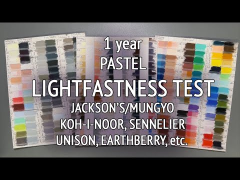 Chalk Pastel Lightfastness Test: 1 year
