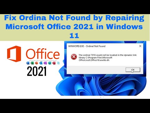 WinWord.exe - Ordinal Not Found | Repair Microsoft Office 2021 to ...