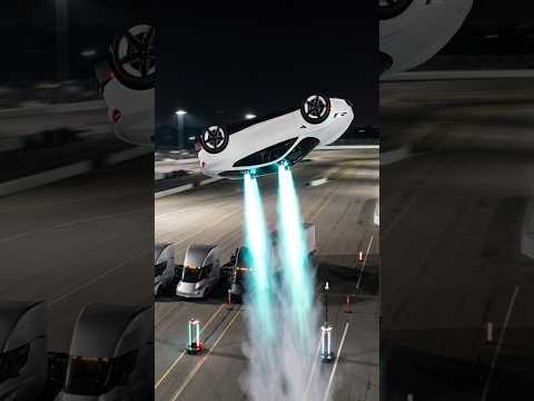 Tesla Unveils INSANELY EXTRAORDINARY FLYING ROADSTER #shorts #tesla #roadster #electric #speed #ev