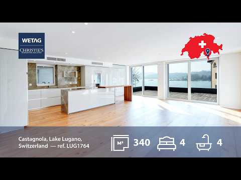 Lugano-Castagnola, Switzerland: elegant contemporary villa with Lake Lugano views – ideal home