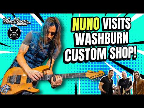 ‼️ We visit the Washburn Custom Shop with NUNO BETTENCOURT! 🤯 Stolen Washburns ~ N4 History! 🎸