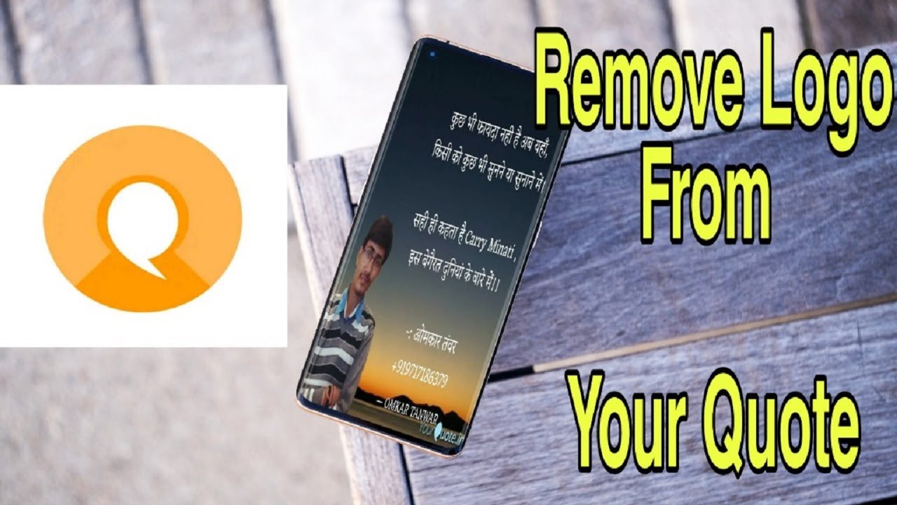 Remove Your Quote Logo In Pic | Delete Your Quote default Logo In #Yourquoteapp #yourquotewatermark