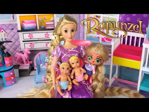 Barbie Doll LOL Rapunzel Family Has Baby Twins! Supermarket Shopping