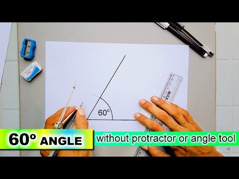 how to draw 60 degree angle without protractor or...