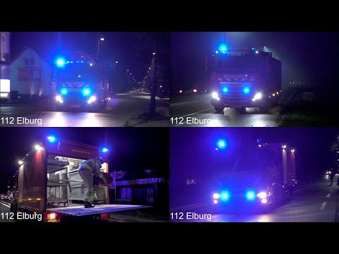 Brandweer met spoed naar een grote brand in Oldebroek | P1 Slangen & tankwagens met spoed onderweg