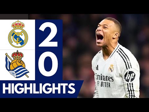 Kylian Mbappé Double | Real Madrid vs Real Sociedad 2-0 Highlights | LaLiga 2024/25